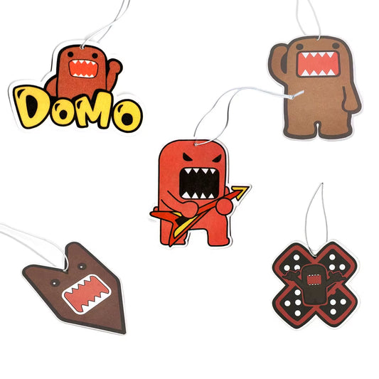 JDM Car Air Freshener Domo Kun Auto Rearview Mirror Hanging Pendant Perfume Flavoring Diffuser Car Interior Decoration