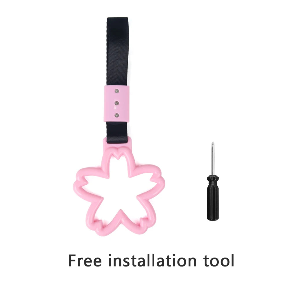 1pcs Broken Love JDM Train Bus Handle Hand Strap Ring Heart Styling Drift Charm Strap Drift Auto Accessories Car Strap