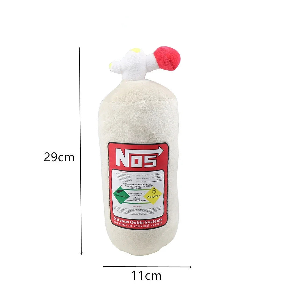 2024 NOS Nitrous Oxide Bottle New Plush Toys Pillow Stuffed Soft Turbo JDM Cushion Gifts Car Decor Headrest Backrest Seat Neck